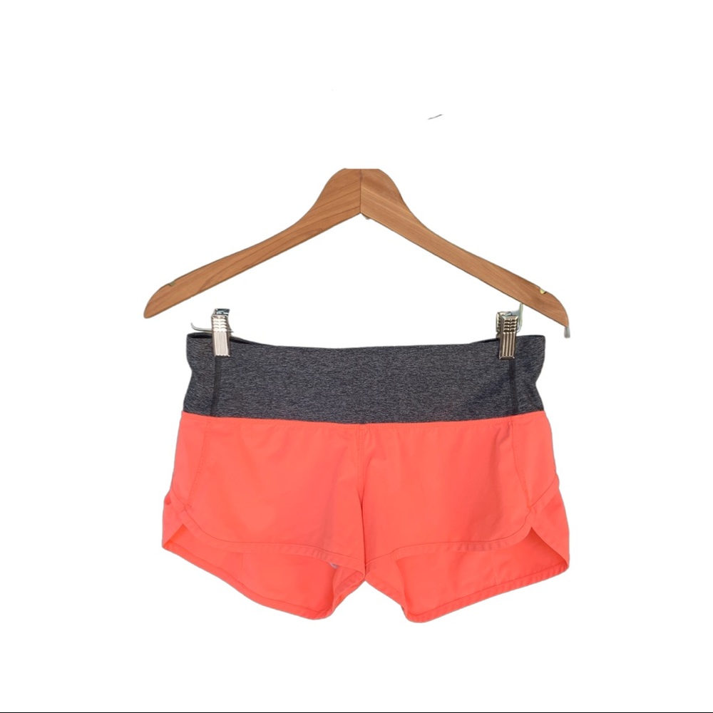 Lulu lemon speed shorts in coral
